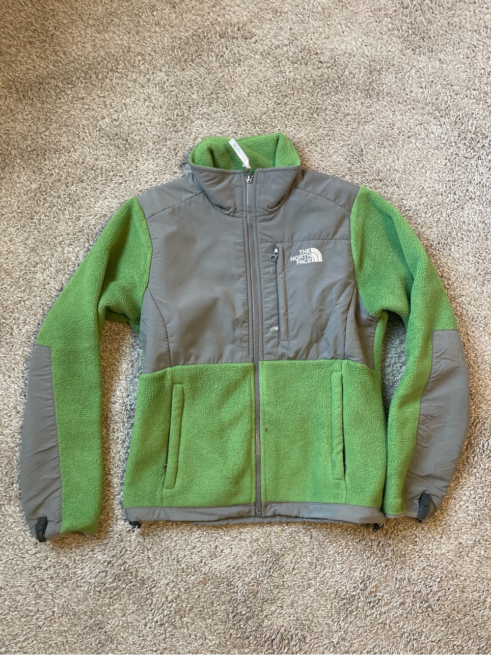 The North Face Green Gray Full Zip Fleece Jacket Women’s XS